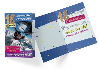 Opakowanie Karnet B6 PP-2188 Urodziny 18 power