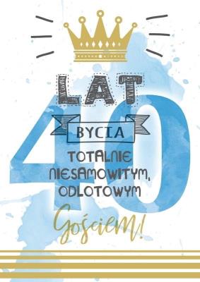 Opakowanie Karnet B6 PR-105 Urodziny 40