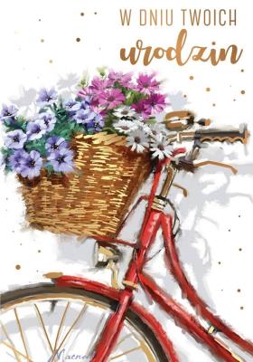 Opakowanie Karnet B6 PR-112 Urodziny rower