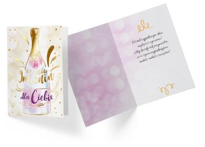 Opakowanie Karnet B6 PR-241 Imieniny szampan