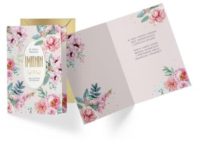 Opakowanie Karnet B6 PR-250 Imieniny kwiaty