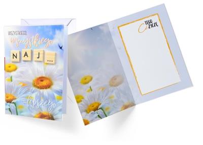 Opakowanie Karnet B6 TCZ-009 Wszystkiego najlepszego (kwiaty)