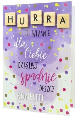 Opakowanie Karnet B6 Tego Ci Życzę TCZ-016 Hurra konfetti