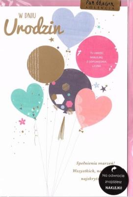 Opakowanie Karnet B6 Urodziny (wymienne cyf.) HM-200-1896