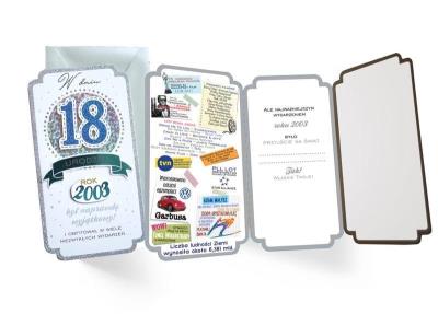 Karnet PM-169 Urodziny 18 2021. Wydawca: Kukartka. SmakLiter.pl Opakowanie Karnet PM-169 Urodziny 18 2021