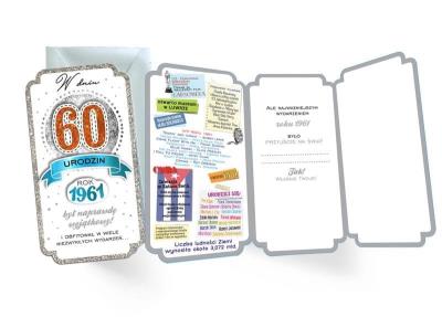 Karnet PM-174 Urodziny 60 2021. Wydawca: Kukartka. SmakLiter.pl Opakowanie Karnet PM-174 Urodziny 60 2021