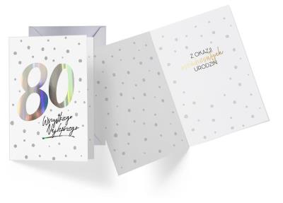 Opakowanie Karnet V-007 Urodziny 80