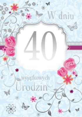 Okładka książki Karnet W dniu 40 wyjątkowych Urodzin PP-1386