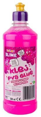 Opakowanie Klej brokatowy różowy PVA 500ml TUBAN