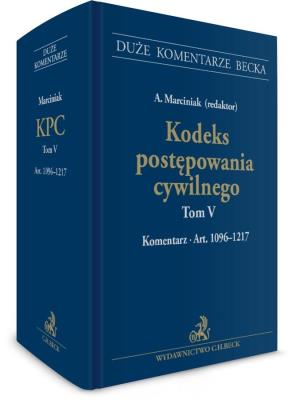 Okładka książki Kodeks postępowania cywilnego T.5 Komentarz