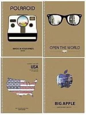 Opakowanie Kołonotes B6 /120 kartkowy w kratkę. Kremowa seria 946K, 902K i 922K. Skolarik (mix wzorów)