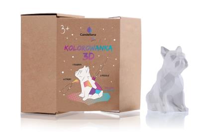 Opakowanie Kolorowanka 3D Buldog Low Poly