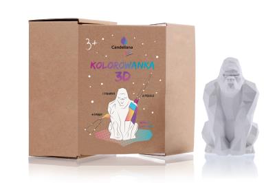 Opakowanie Kolorowanka 3D Goryl Low Poly