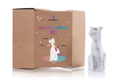 Opakowanie Kolorowanka 3D Kot Low Poly