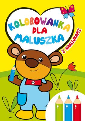 Kolorowanka dla maluszka z naklejkami. Autor: Ilona Brydak (ilustr.). SmakLiter.pl Okładka książki Kolorowanka dla maluszka z naklejkami