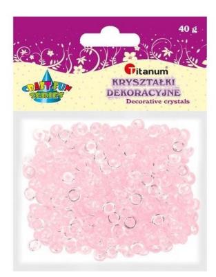 Opakowanie Koraliki plastikowe połówka kuli bladoróżowe 40g