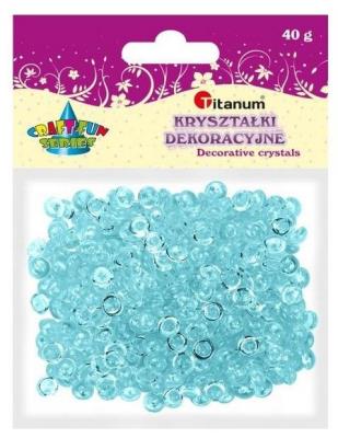 Opakowanie Koraliki plastikowe połówka kuli błękitne 40g