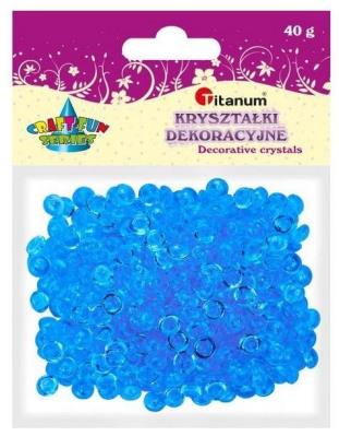 Opakowanie Koraliki plastikowe połówka kuli niebieskie 40g