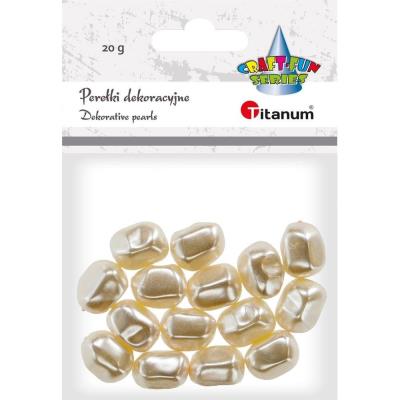 Opakowanie Koraliki plastikowe twist białe perłowe 20g