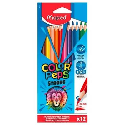 Opakowanie Kredki Colorpeps Strong trójkątne 12 kolorów