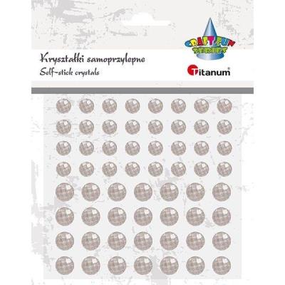 Opakowanie Kryształki samoprzylepne okrągłe bladoróżowe 60szt