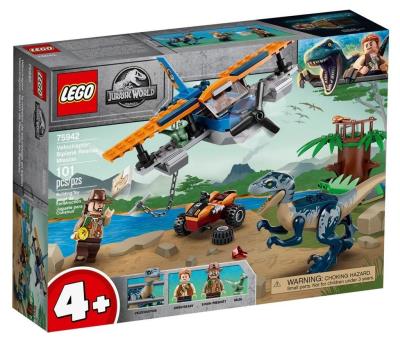 Lego JURASSIC WORLD 75942 Welociraptor: Na ratunek. Wydawca: Lego. SmakLiter.pl Opakowanie Lego JURASSIC WORLD 75942 Welociraptor: Na ratunek