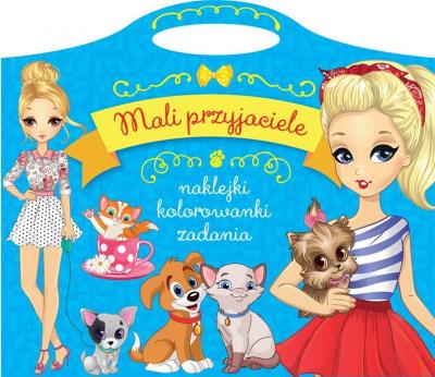 Okładka książki Mali przyjaciele. Naklejki kolorowanki zadania