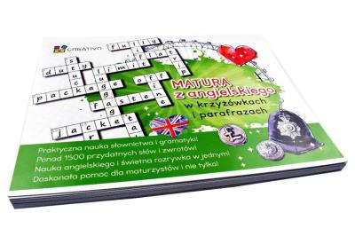 Matura z angielskiego w krzyżówkach CREATIVO. Autor: Dwornik Paweł. SmakLiter.pl Okładka książki Matura z angielskiego w krzyżówkach CREATIVO