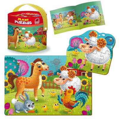 Maxi puzzle 2w1 Farma. Wydawca: Roter Kafer. SmakLiter.pl Opakowanie Maxi puzzle 2w1 Farma