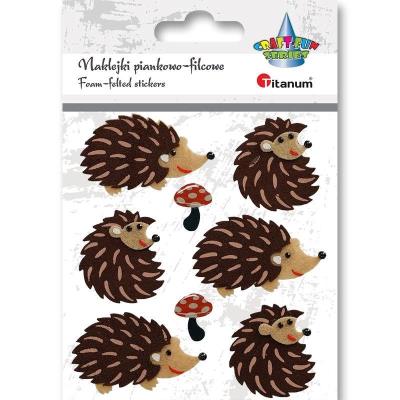 Opakowanie Naklejki filcowo-piankowe 3D jeże mix 8szt