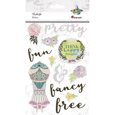 Opakowanie Naklejki papierowe wypukłe pretty mix 12szt