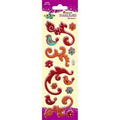 Opakowanie Naklejki wypukłe miękkie esy floresy mix 13szt