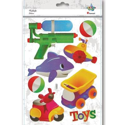 Opakowanie Naklejki wypukłe miękkie toys mix 8szt