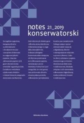 Notes 21_2019 konserwatorski. Autor: praca zbiorowa. SmakLiter.pl Okładka książki Notes 21_2019 konserwatorski