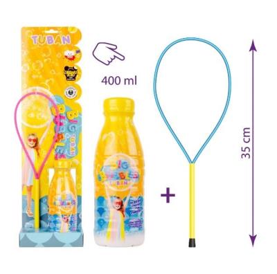 Opakowanie Obręcz do baniek mydlanych + płyn 400ml TUBAN