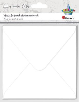 Opakowanie Papeteria 14x14cm biała 5 kopert + 5 kart