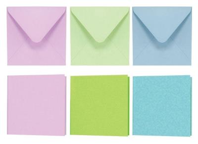 Opakowanie Papeteria 14x14cm korowa 5 kopert + 5 kart