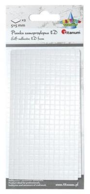 Opakowanie Pianka samoprzylepna 3D 5x5mm biała 2szt