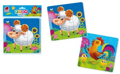 Piankowe puzzle 2w1. Farma. Wydawca: Roter Kafer. SmakLiter.pl Opakowanie Piankowe puzzle 2w1. Farma