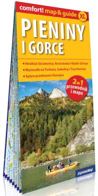 Okładka książki Pieniny i Gorce laminowany map&guide 2w1: przewodnik i mapa