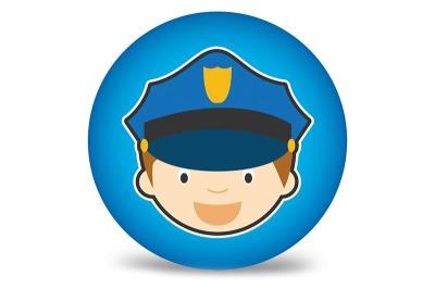 Opakowanie Piłka PVC 230MM - Policjant