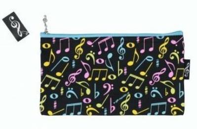 Opakowanie Piórnik czarny w kolorowe nuty