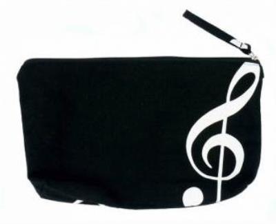 Opakowanie Piórnik kosmetyczka czarny z kluczem wiolinowym