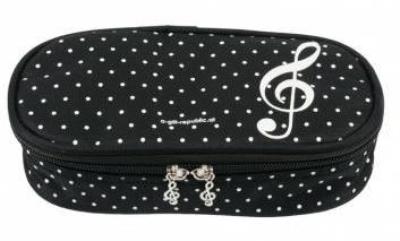 Opakowanie Piórnik - kropki czarny Lux