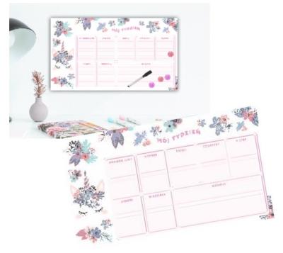 Opakowanie Planer magnetyczny jednorożec + marker + magnesy