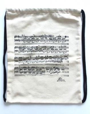 Opakowanie Plecak - Worek bawełniany naturalny ''Nuty Chopina