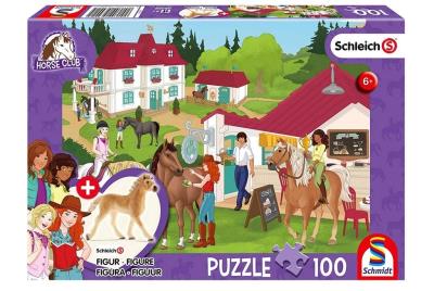 Opakowanie Puzzle 100 Schleich Klub jeździecki + figurka