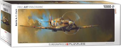 Opakowanie Puzzle 1000 panoramiczne  Samolot bojowy, Spitfire by BArrie A.F.C  6010-0952