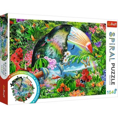 Opakowanie Puzzle 1040 Spiral Tropikalne zwierzęta TREFL