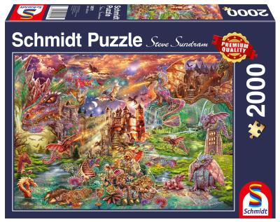 Puzzle 2000 Smoczy skarb. Wydawca: Schmidt. SmakLiter.pl Opakowanie Puzzle 2000 Smoczy skarb